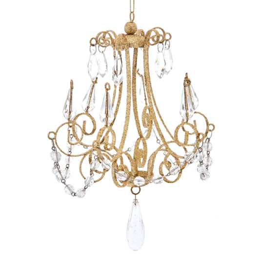 lysekrone i gull - juletrepynt