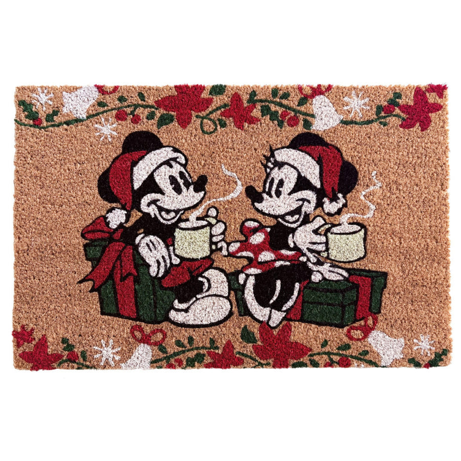 Dørmatte Mikke og Minne. Dørmatte med julemotiv fra Disney