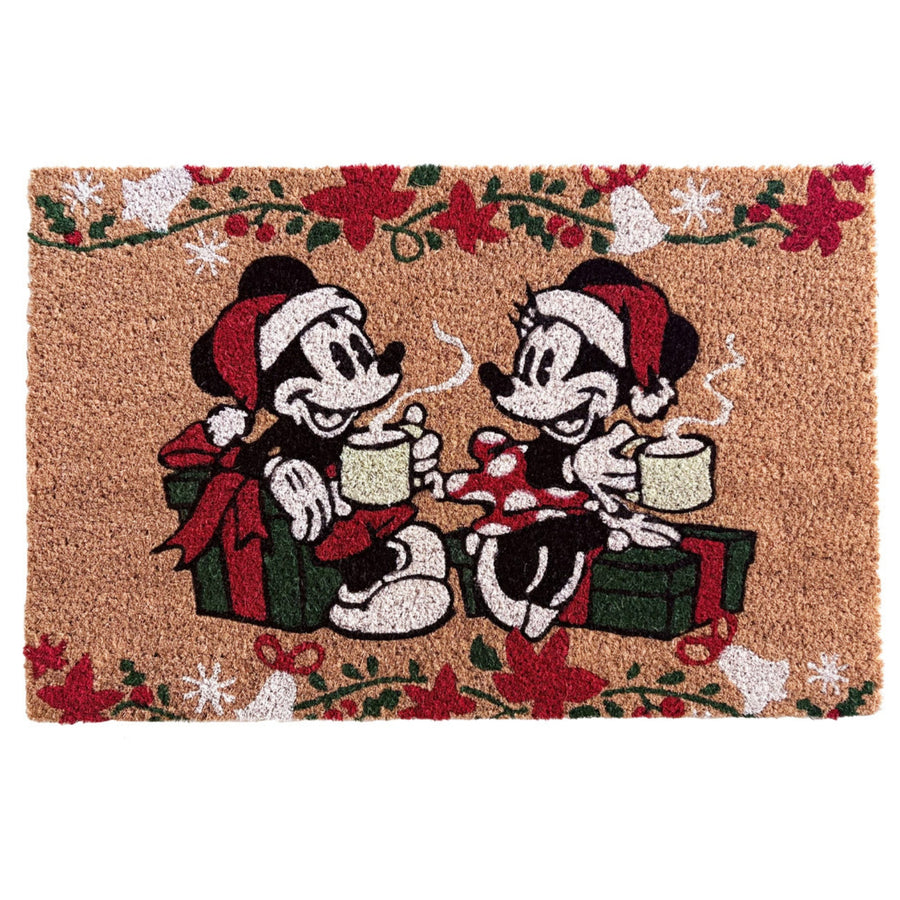 Dørmatte Mikke og Minne. Dørmatte med julemotiv fra Disney