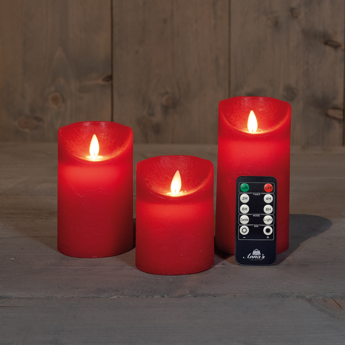 rød kubbelys batteri. LED flamme