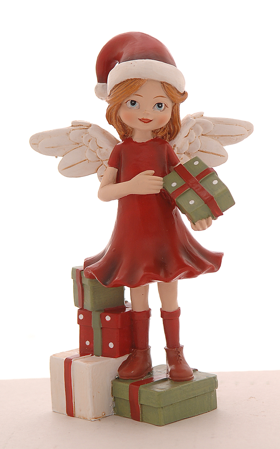 Julepynt - engel med vinger og julegaver