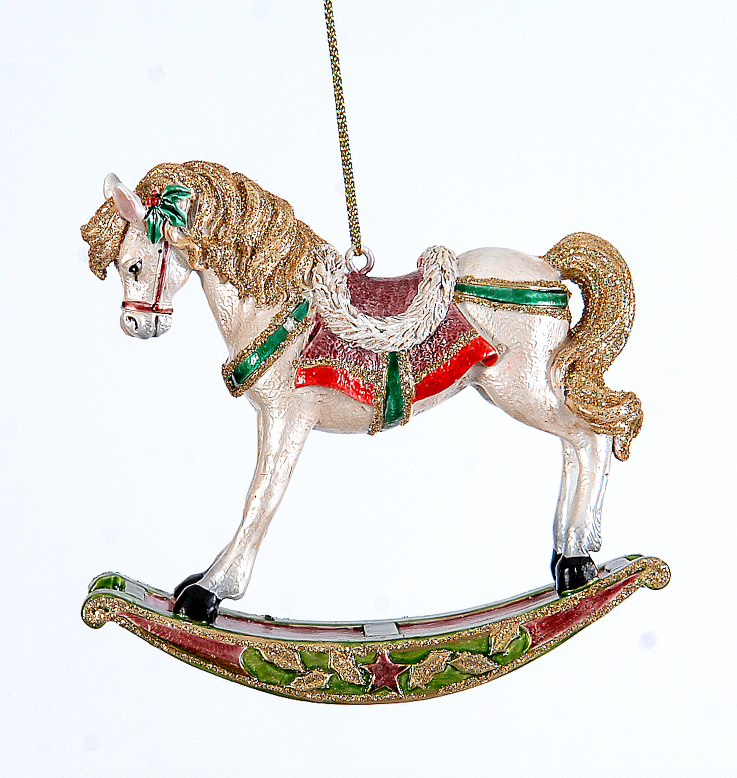 Gammeldags gyngehest juletrepynt vintage julekule