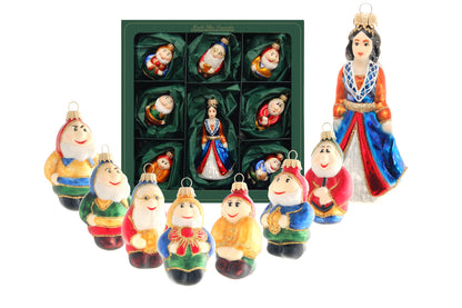 Snøhvit og de 7 dvergene - elegant juletrepynt