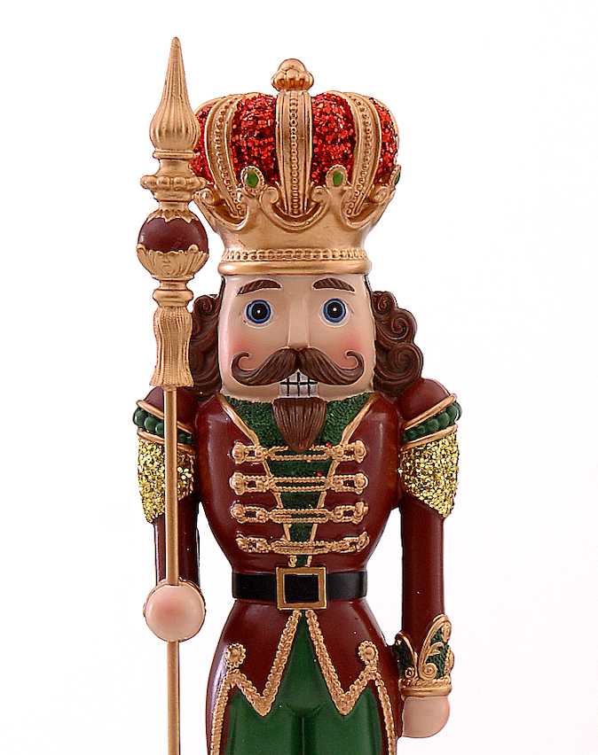 Nøtteknekker julepynt med krone og uniform