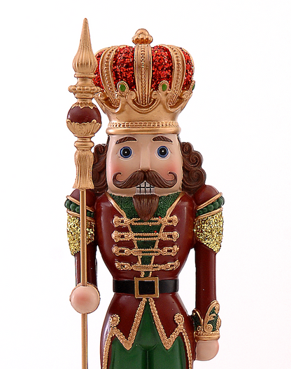 Nøtteknekker julepynt med krone og uniform