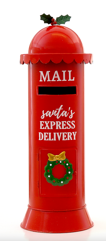 Julepynt postkasse til brev til julenissen
