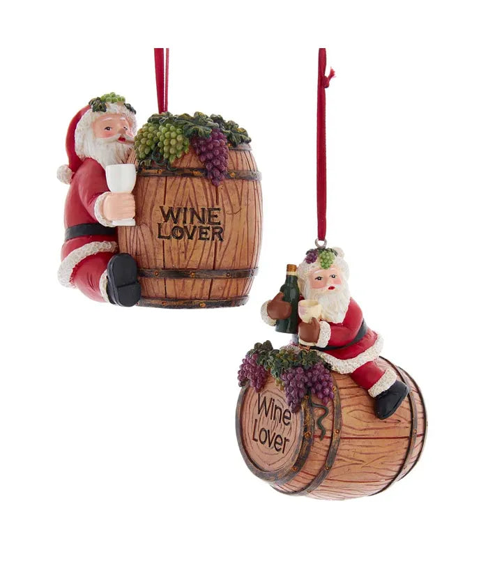 Julenissen på vintønne. Julepynt for deg som liker vin