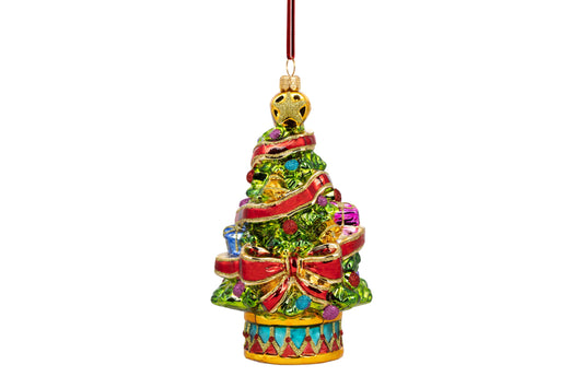 Juletre med gull detaljer - eksklusiv julepynt - Julelysbutikken.no