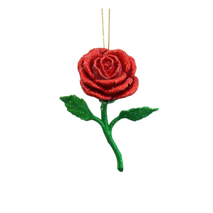 Rød rose julekule julepynt juletre