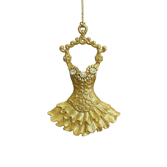 Ballerinakjole - Juletrepynt i gull