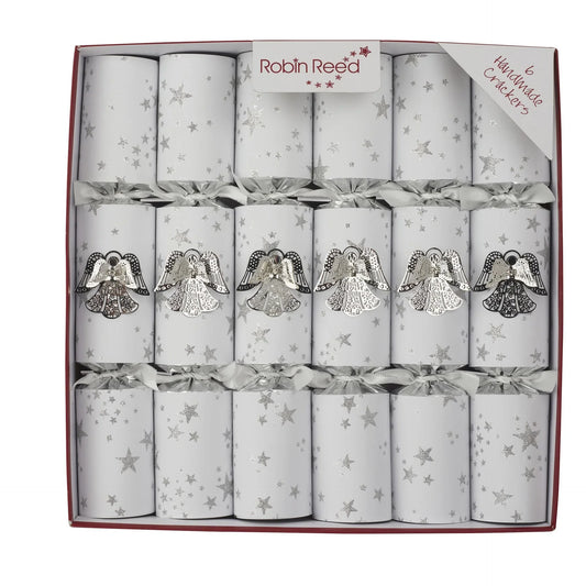 Smellbonbon i sølv. Engel - 6 X 30 cm - Juletrepynt.no