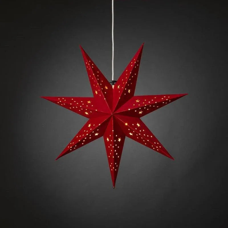 Adventstjerne rød og gull, 60 cm - Juletrepynt.no