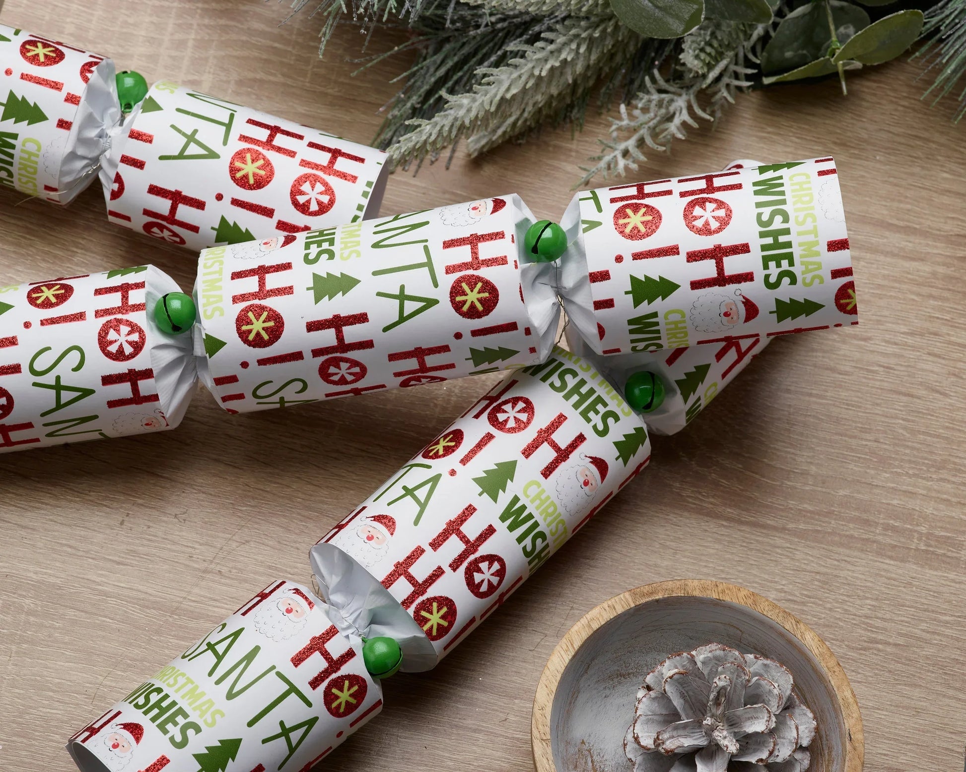 Smellbonbon med juletrær som glitrer - 6 stk - Juletrepynt.no