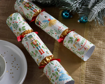 Smellbonbon med nøtteknekker og ballerina - 12 stk - Juletrepynt.no