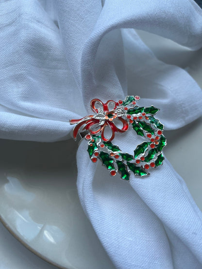 Julekrans Serviettringer, 1 stk