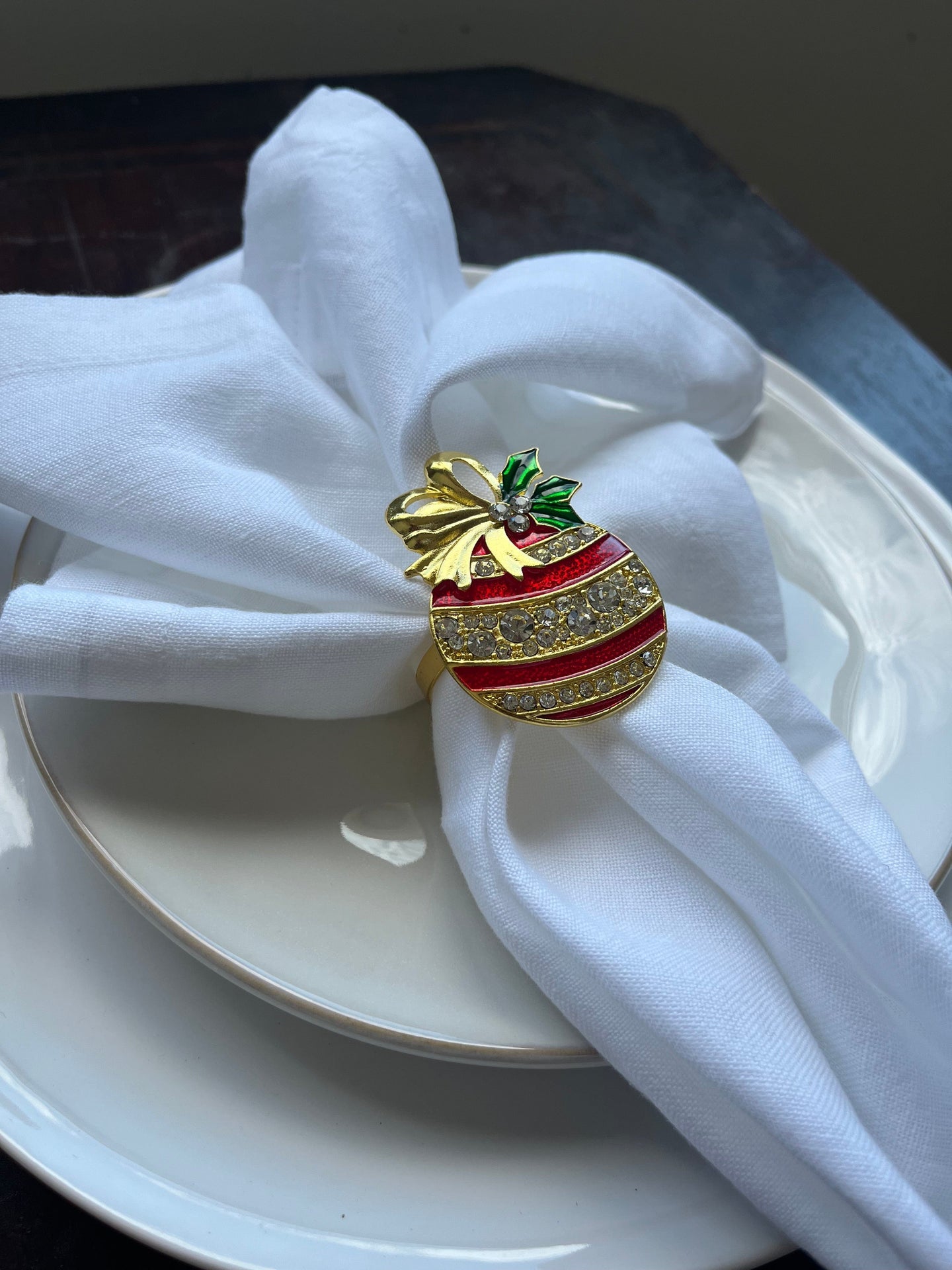 Julekule Serviettringer, 1 stk