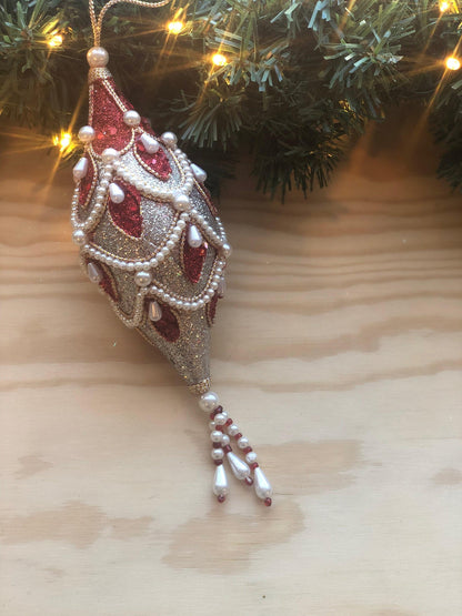 Julekuler med perler - Juletrepynt.no