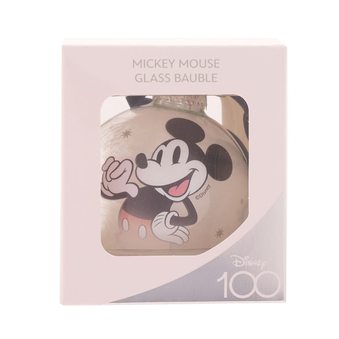 julekuler Disney 100 julekule glass - Mikke Mus (8 cm)