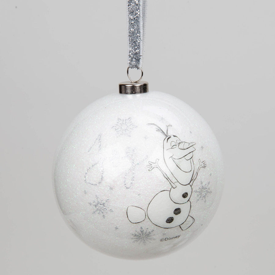julekuler Disney julekule m/glitter, Olaf (8cm )