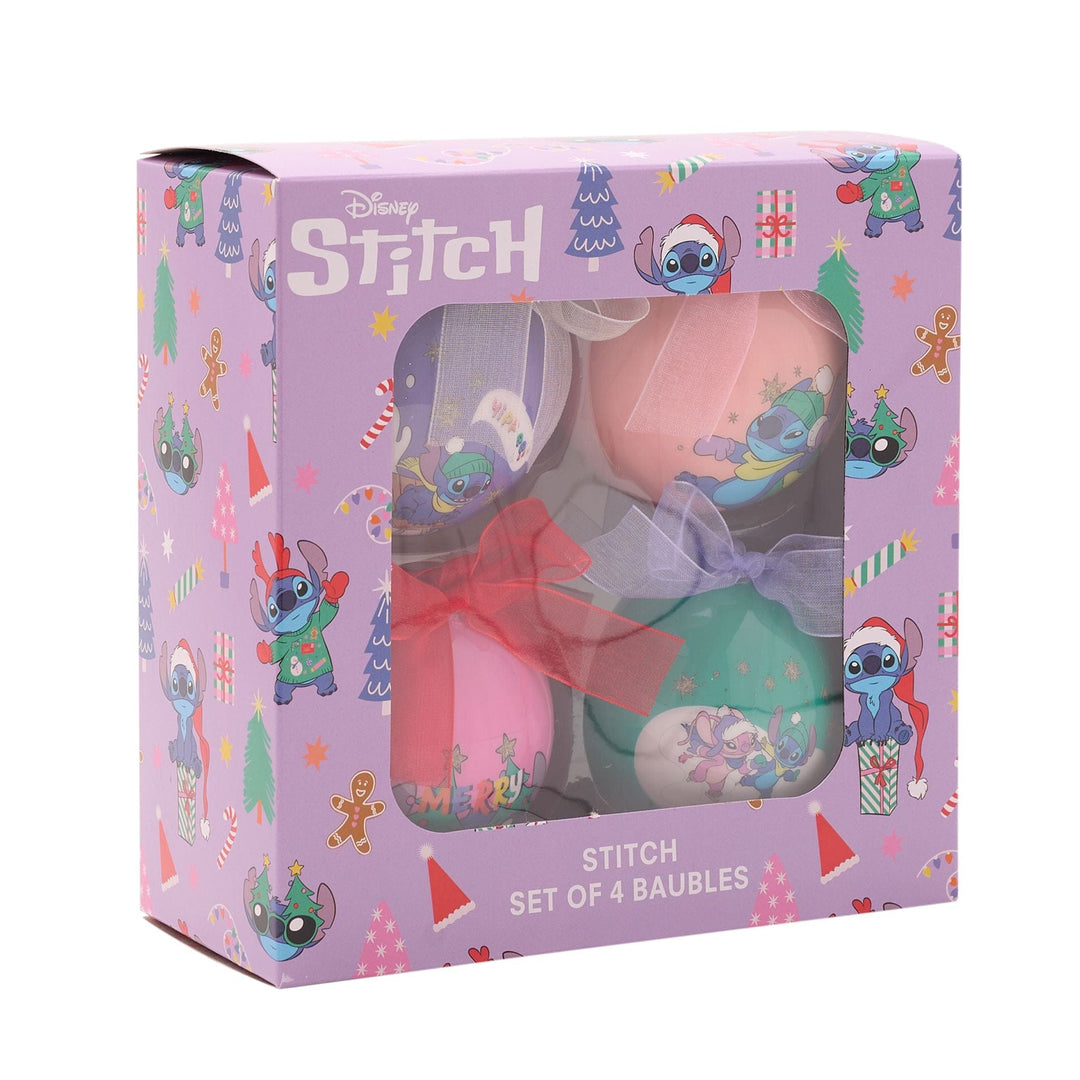 julekuler Disney Stitch julekuler, 4stk  (8 cm)