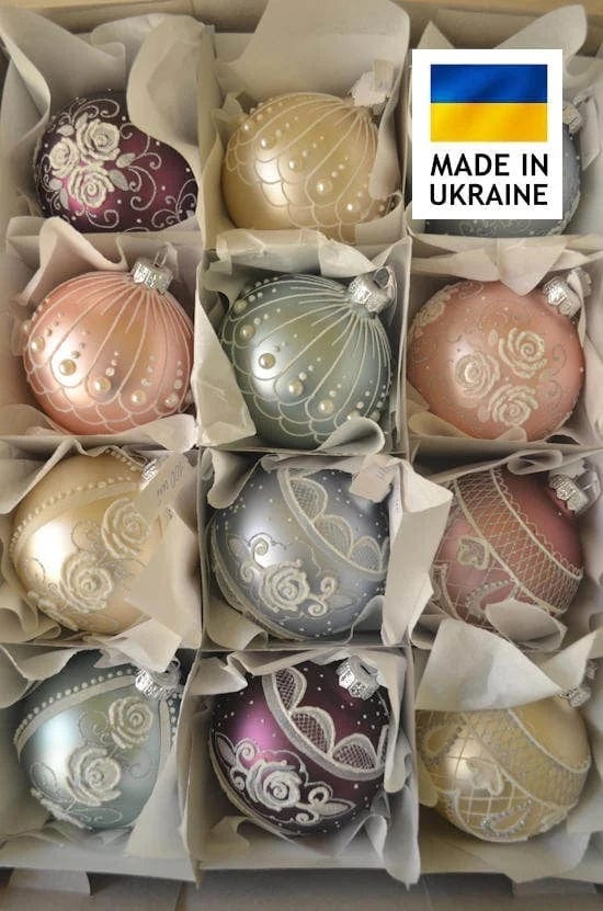 Julekuler i pastell  (8cm)