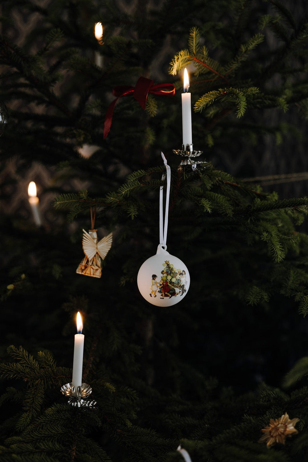 julekuler Jul i Bakkebygrenda, julekuler kap.4, 3 stk (7 cm)