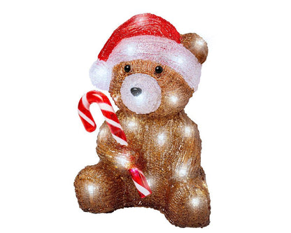 Julelys LED figur, utendørs (23cm) BAMSE - Juletrepynt.no