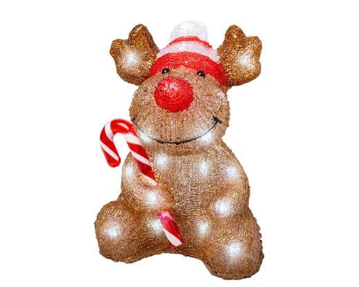 Julelys LED figur, utendørs (23cm) ELG - Juletrepynt.no