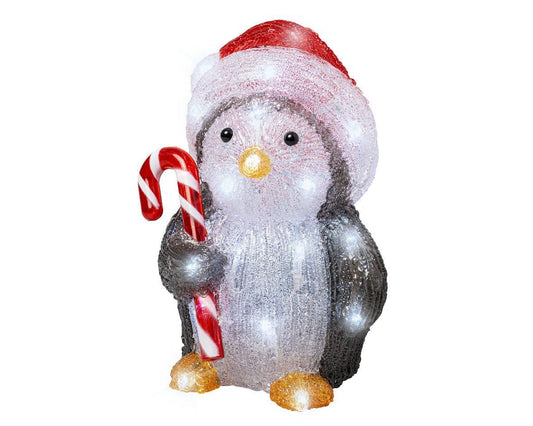 Julelys LED figur, utendørs (23cm) Pingvin - Juletrepynt.no