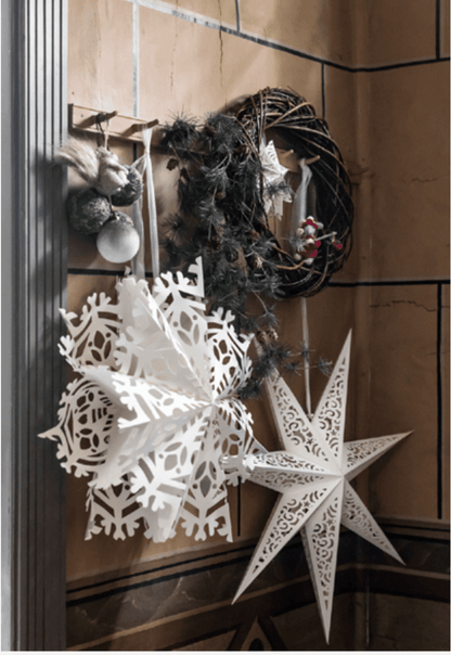 Julepynt 3D Hvit snøkrystall (60cm)