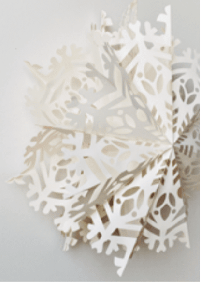 Julepynt 3D Hvit snøkrystall (60cm)