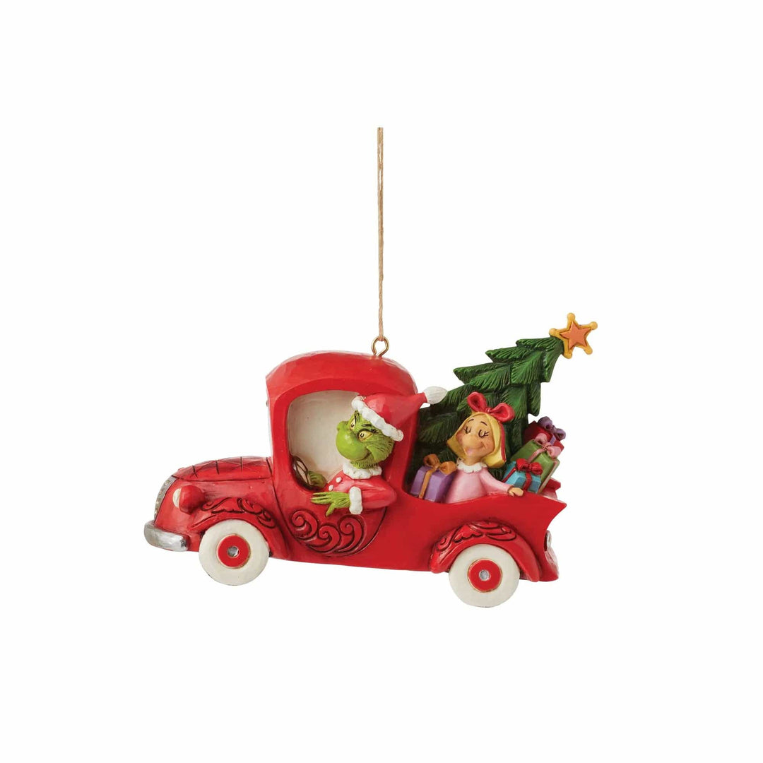 Julepynt Grinchen i bil (8cm)