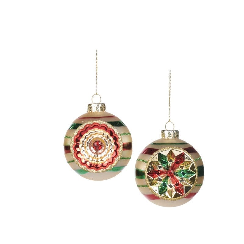 Julepynt Julekuler med reflektor, 1 stk (9cm)