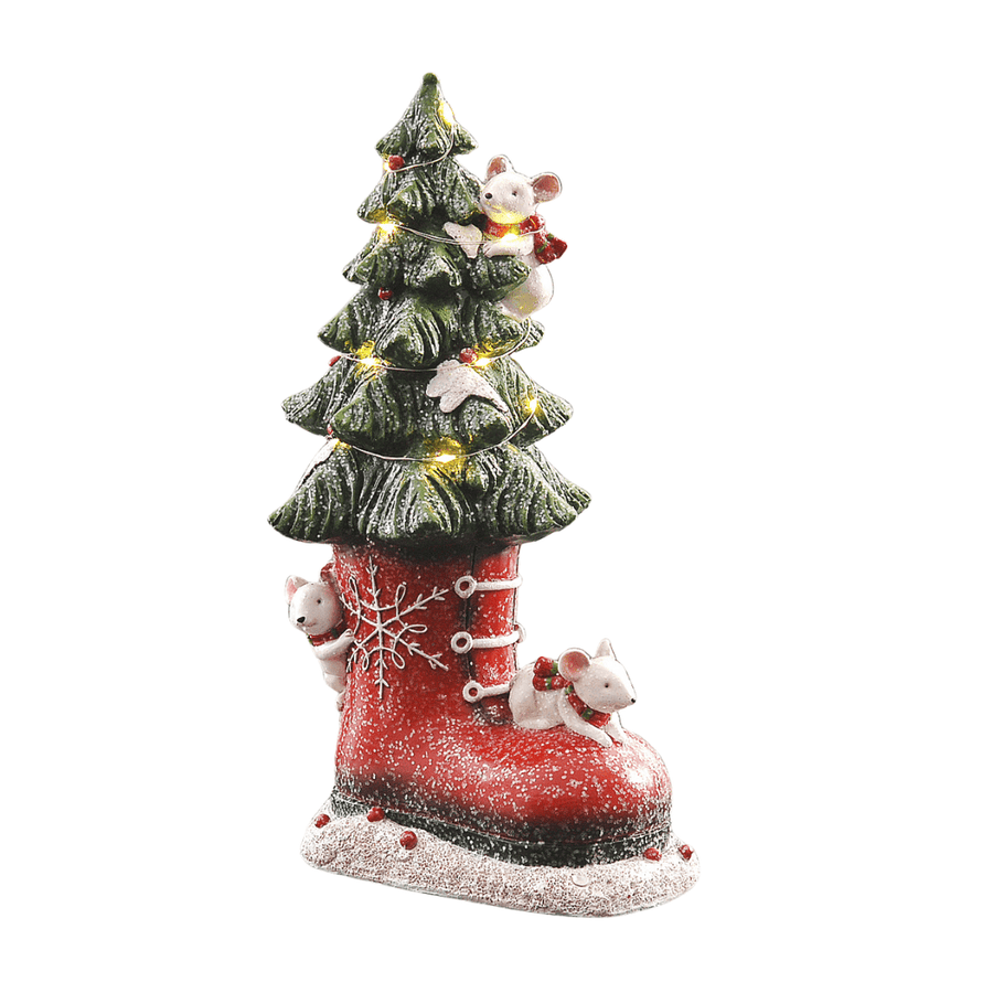 julepynt Julestøvel med juletre (31cm)