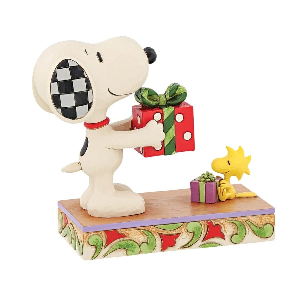Julepynt Snoopy og Woodstock gaver (12 cm)