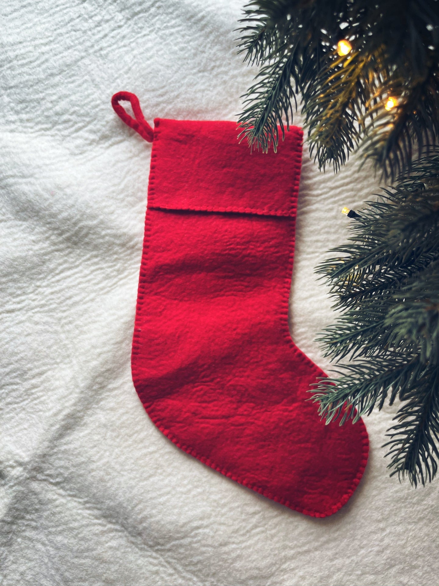 julestrømpe Rød Julestrømpe, ullfilt (45 cm)