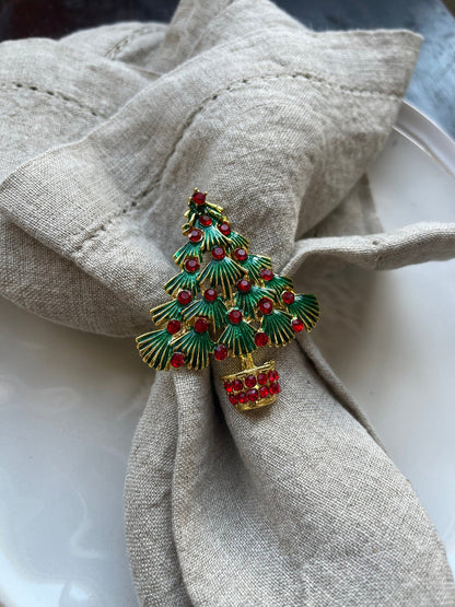 Juletre Serviettringer, 1 stk