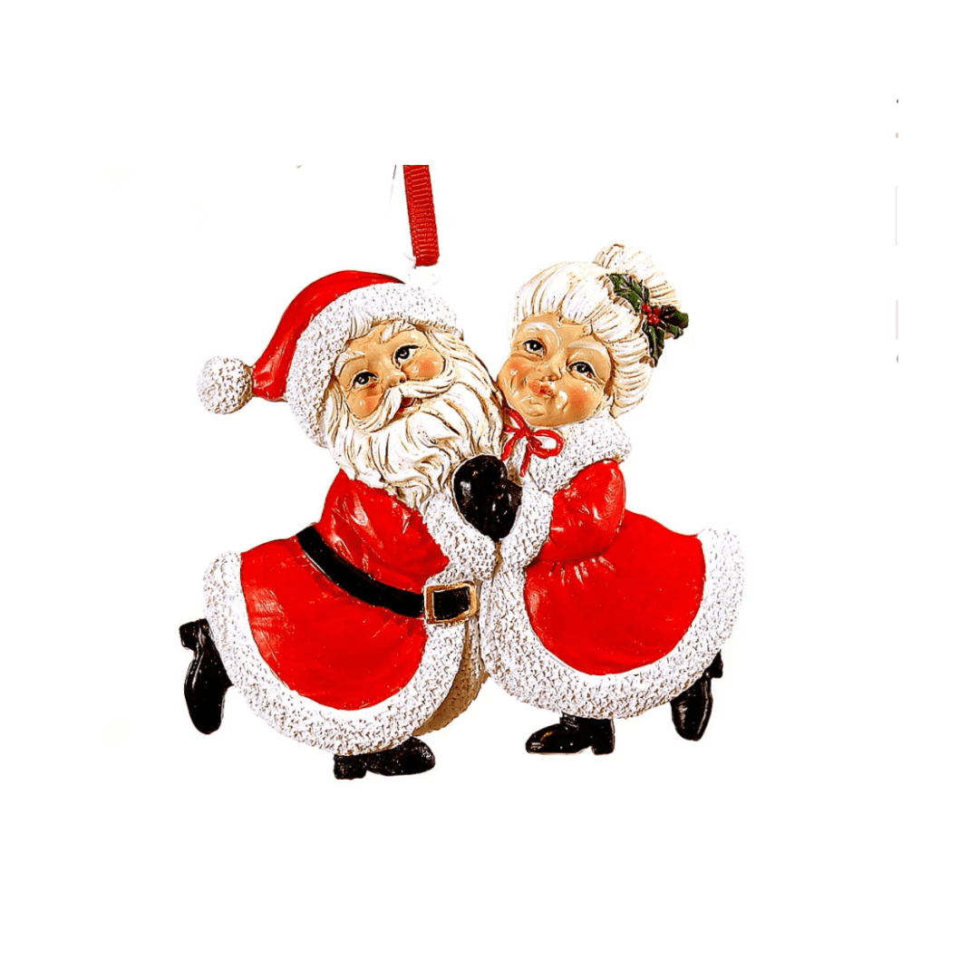 juletrepynt 6/48-10cm Resin Santa couple orn