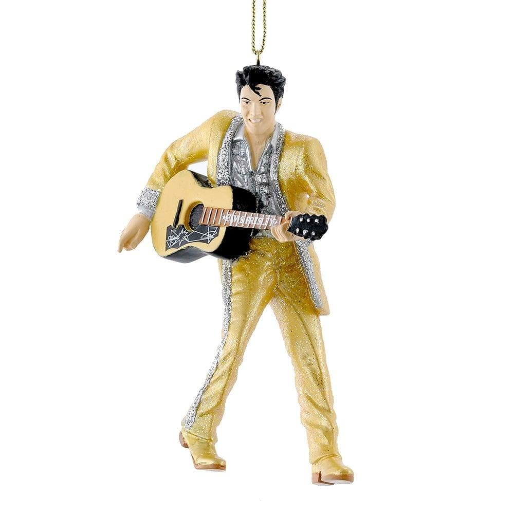juletrepynt Elvis® i gulldrakt med gitar (12cm)
