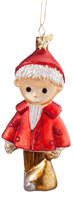 Jon Blund juletrepynt - rød - Juletrepynt.no