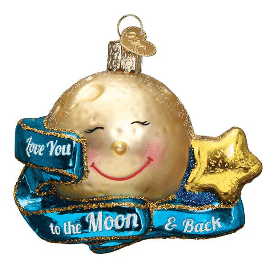 juletrepynt "Love you to the moon and back"