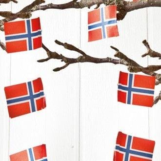 juletrepynt Norske flagg juletre