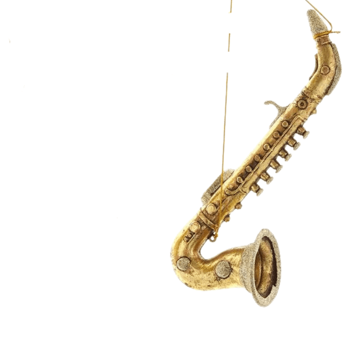 Juletrepynt Saxofon Instrumenter i antikk gull, 1 stk (20 cm)