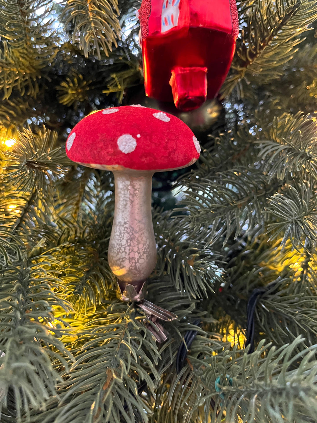 juletrepynt Sopp på klype (8cm)
