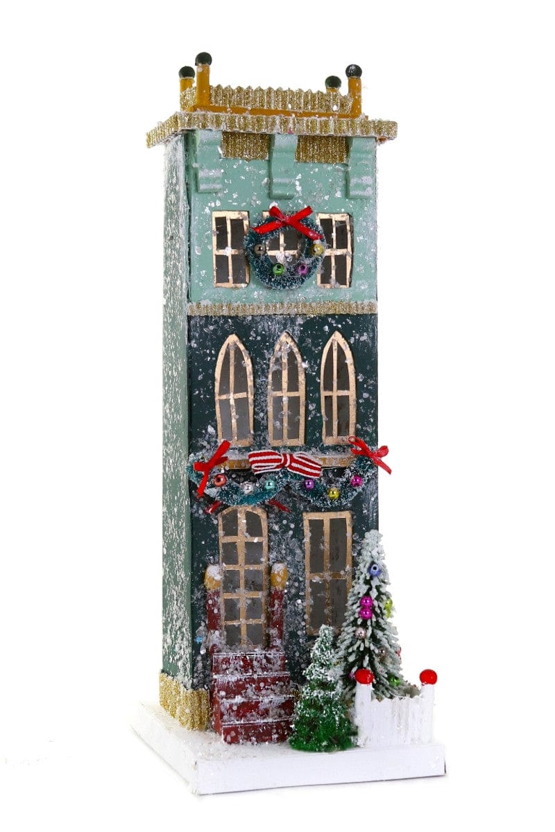 juletrepynt Townhouse, grønn (34 cm)
