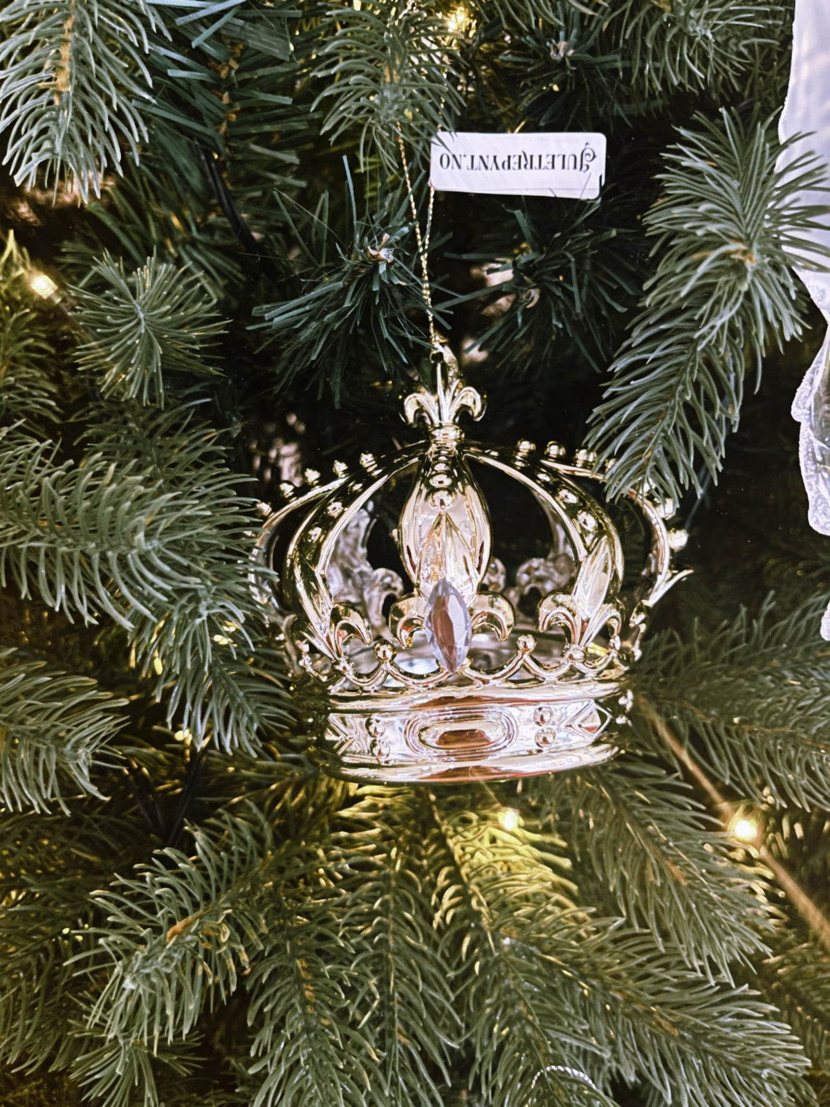 Krone (11,5 cm) - Juletrepynt i akryl - Julelysbutikken.no