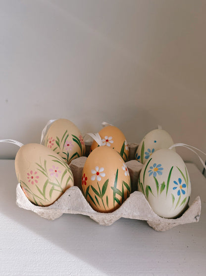 påske Blomster Påskepynt egg, 6 stk(5cm)