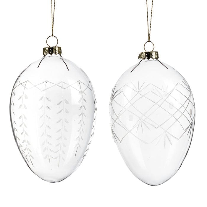 påske Gjennomsiktig glassegg, 1 stk (12cm)