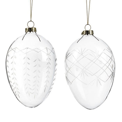 påske Gjennomsiktig glassegg, 1 stk (12cm)