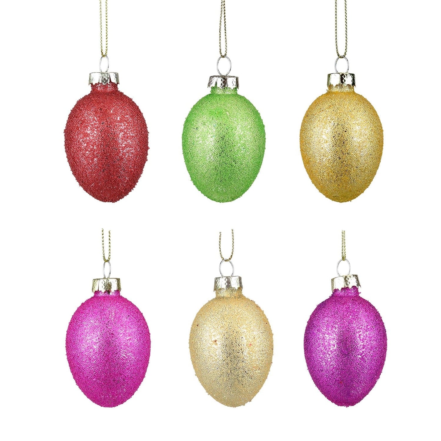 påske Påskeegg med glitter, 6 stk(6cm)